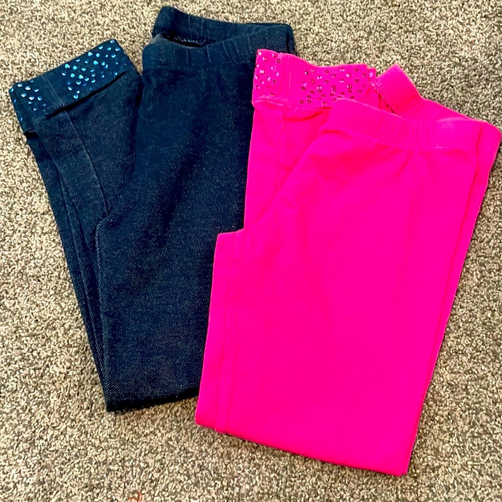 Sonoma SO brand leggings girls size 7/8 with sparkle sequin detail